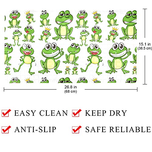 Tapis de douche antidérapant avec ventouses de fixation et trous de drainage - 5