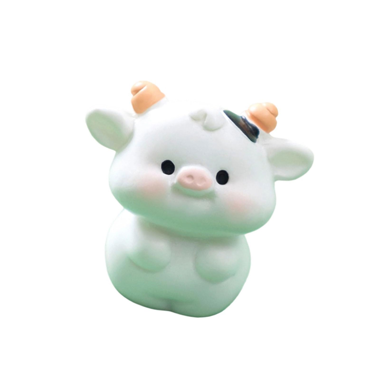 Woedpez Cartoon Cow Garden Statue Statue Resin Figurine for Outdoor Yard Decoration Decoration Gift Creative Landscaping