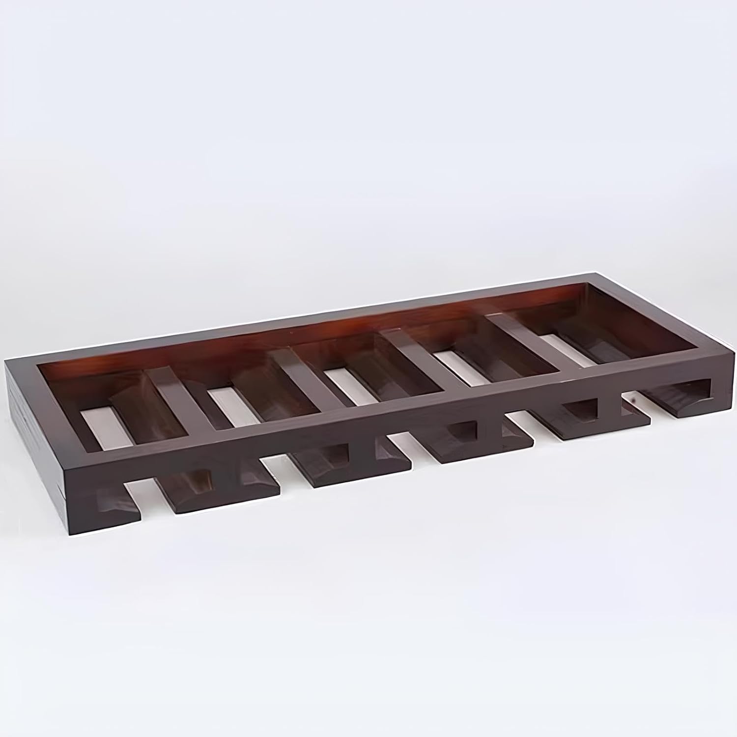 Wooden Wine Glass Holder Rack - Under Cabinet or Countertop Storage for Up to 12 Glasses (Retro Style 58x25cm/22.8x9.8in) - Perfect for Home Bar and Kitchen nization