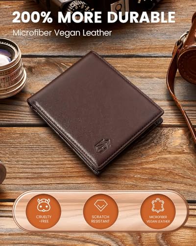 Large Capacity Wallet for Men RFID-blocking Bifold Leather Wallets with 14 Card Pockets2