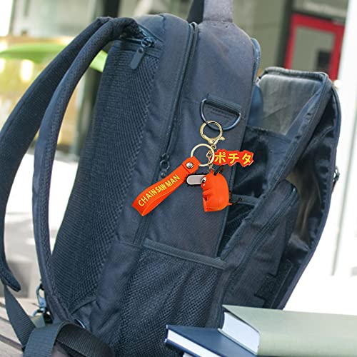 Image of Chainsaw Man Potita Key Boulder Plush Toy, Cute, Key Charm, Key Ring, Hand Strap, Bag, Accessories, Car, Keys, Keychain, Bag Decoration, Cute, Gift
