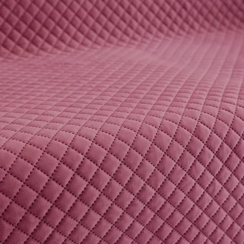Image of Fashion Throw Quilt-Fully Covered 1 Seater Anti-Slip Quilted Sofa Covers for Living Room Sofa Slipcovers Furniture Cover Home Decor Pink