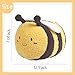 ARELUX 14in Soft Bee Stuffed Animal Plush Toy Cute Fuzzy Bumblebee Plushies Doll Realistic Cartoon Honeybee Anime Pillow Room Decor Birthday for Kids Friends Boys Girls