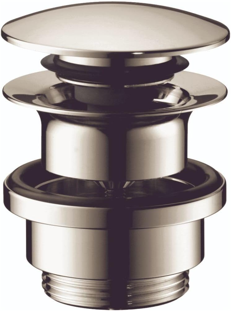 hansgrohe 50100821 Sink Push Open Drain, 1-1/4-Inch, Brushed Nickel