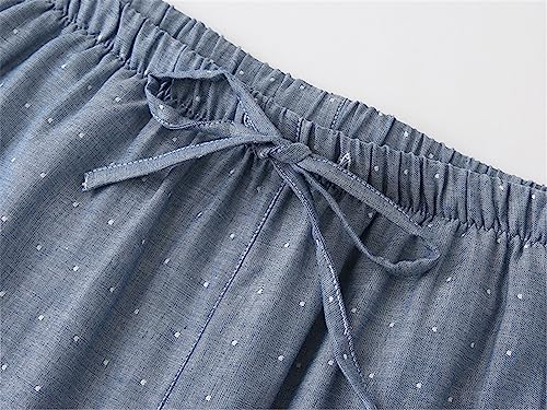 SoptoToxodo Men's Lounge Pajama Sleep Shorts Cptton Gauze Woven Light Shorts Drawstring & Pockets3