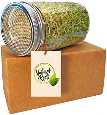 Miniatura 6 de Mezcla de ensalada de semillas germinadas para brotes y microverdes. Sin OMG. Paquete de 10 semillas premedidas para frascos de 32 onzas y bandejas