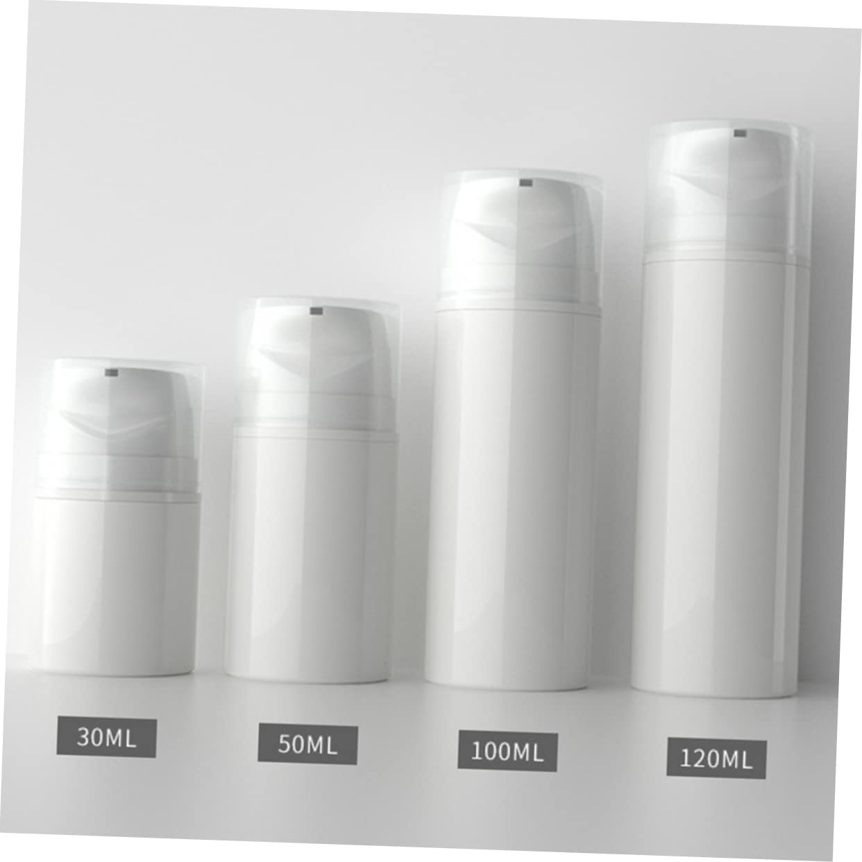 DOITOOL 6 Stk Reiseflaschen Spender für Seifenflaschen Lotion-Pumpflasche Kosmetikbehälter Spenderbehälter für Make-up Emulsionsspender Vakuumflasche Weiß