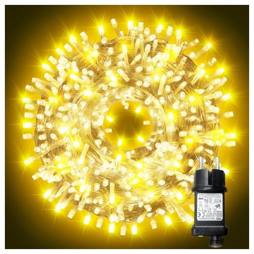 ARKOCHIC 35M Luces Navidad Exterior, 300 LED Luces Árbol Navidad Interior Con Memoria Y 8 Modos, IP65 Impermeable Blanco Cálido Luz Navideñas Exterior Decoración Para Jardín Boda Fiesta Casal