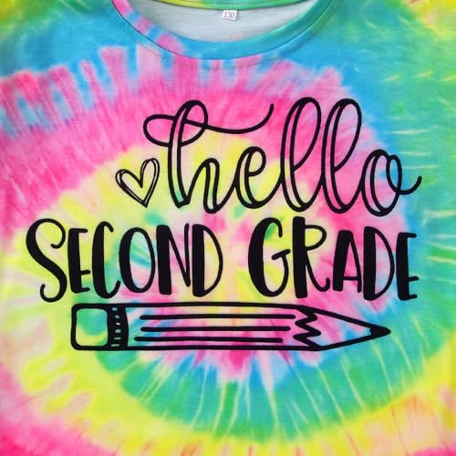 Image of MODNTOGA Kid Girl Boy First Day of School Shirt Back to School T-Shirt Hello Kindergarten 1st 2nd 3rd Grade Graphic Tee Tops