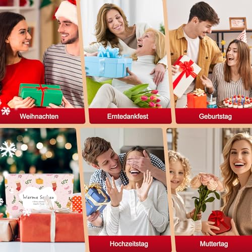 inaWarm ​​Wolle​ Thermosocken Damen，5 Paar Dicke Warme Wollsocken für Winter , Atmungsaktiv，Bunte und Gemütliche Stricksocken, Geschenke für Frauen,Valentinstag-Geschenk für sie, Größe 35-42