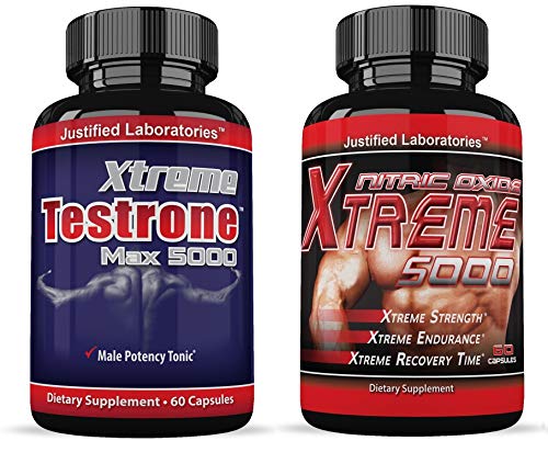 Xtreme Testrone Max 5000 Male Enhancement Increase Strength Stamina Endurance & Xtreme 5000 Nitric Oxide Booster L Arginine Improve Strength Recovery Muscle Growth Xtreme Testrone Max 5000 Male Enhancement Increase Strength Stamina Endurance & Xtreme 5000 Nitric Oxide Booster L Arginine Improve Strength Recovery Muscle Growth