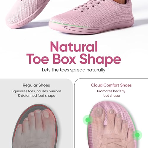 Image of Frido Cloud Comfort Walking Shoes for Women | Zero-Drop Barefoot Design with Wide Toe Box | Lightweight Breathable Comfort Shoes | Natural Foot Movement | Available in Slip-On & Lace-Up Styles