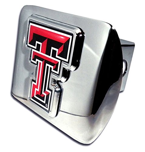 Texas Tech Red Raiders Bright Polished Chrome With Color Tt Emblem Ncaa College Sports Trailer Hitch Cover Fits 2 Inch Auto Car Truck Receiver #TOP8