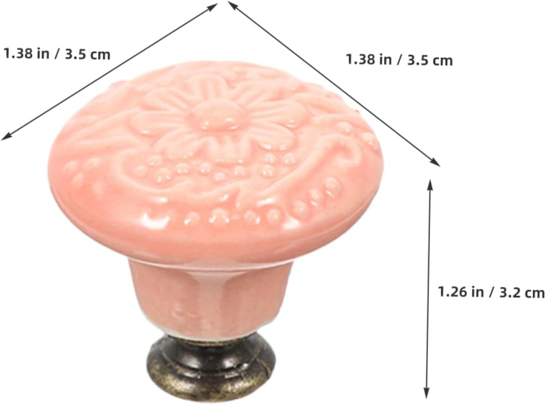 10Pcs Ceramic Cabinet Drawer Knobs, Simple Design Furniture Pull Handle