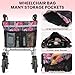 Wheelchair Accessories Backpack to Hang on Back Walker Storage Bag with Multiple Pockets for Seniors Adults
