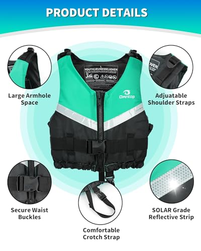 Image of Owntop Swim Jacket Kids Adults | Super-Thin & Lightweight | Comfortable Crotch Strap | Easy-to-spot Colors | Swimming Training, Kayak, Boating
