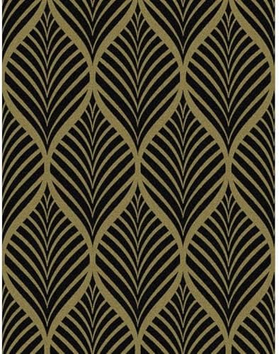 Amiya Black and Gold Wallpaper Peel and Stick Boho Removable Viny...