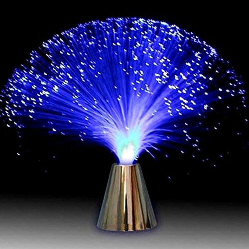 Luz Nocturna de Fibra óptica con Cambio de Color Lámpara de Mesa LED Luz de Humor Batería operada para niños Dormitorio Adulto Cumpleaños Navidad Día de San Valentín Cena Decoración de Fiesta Cover