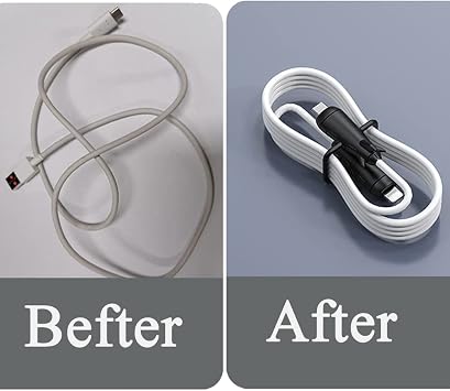ZOSTLAND Data Cable Protector, Cute Silicone Cord Saver Cable Winder 2 in 1 Anti-Break Protective Cover Compatible with iPhone 11 12 13 14 15 Charging Cable Micro Android USB Type-C D(Black)