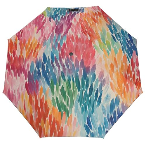 Parapluie arc-en-ciel pliable de voyage compact pour les déplacements et vacances