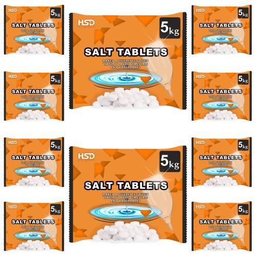 5Kg Salt Tablets | Water Softener | Food Grade | Compatible to All Water Softner Machines 100% Genuine British water softener salt tablets 5kg, Salt Tablet (10)
