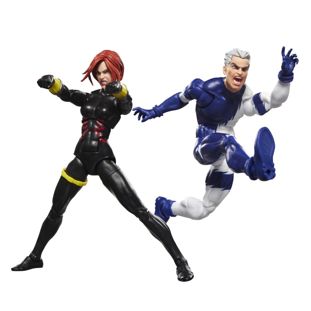 Marvel Legends Series, Black Widow y Quicksilver, Avengers: The Crossing, Figuras coleccionables de 15 cm inspiradas en los cómics