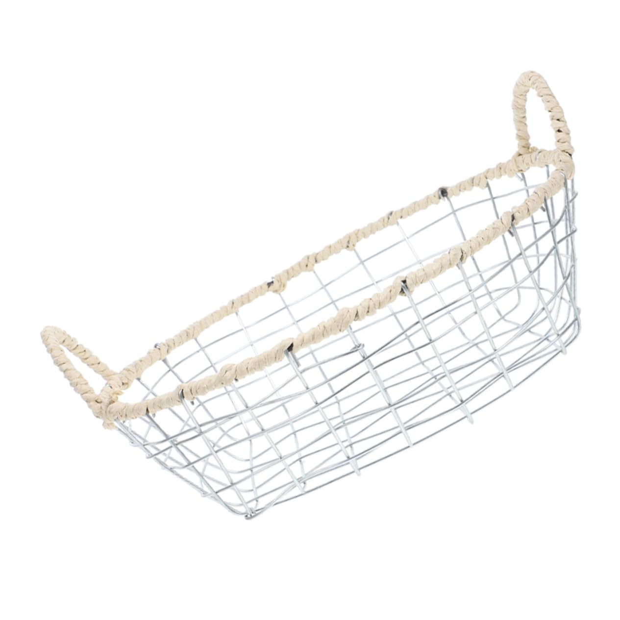 IWOWHERO Iron Wire Fruit Storage Basket Portable Organizer for Snacks Fruits and Bread Versatile Kitchen Holder with Modern Design for Countertop and Pantry Use