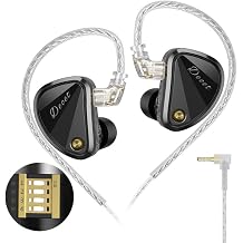 KZ Decet in-Ear Monitors Headphones, 5 Dynamic Driver IEM with 4 Tuning Switches, Clarity in All Frequency Stereo Sound Comfortable Noise Isolating Earphones for Stage and Studio Tuning, Nomic