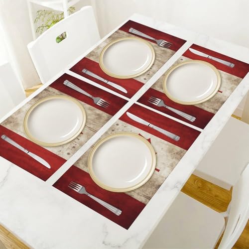 Tapis de table pour table à manger au style rétro canadien lavable - 7