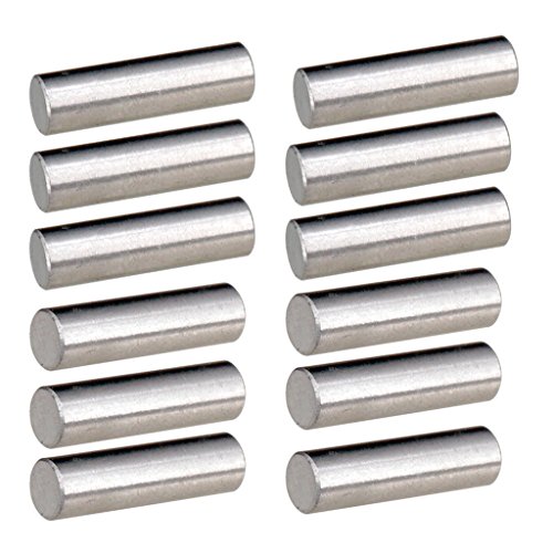 Pacote com 12 hastes de reposição de ímã de cilindro Alnico 5 captador para guitarra elétrica