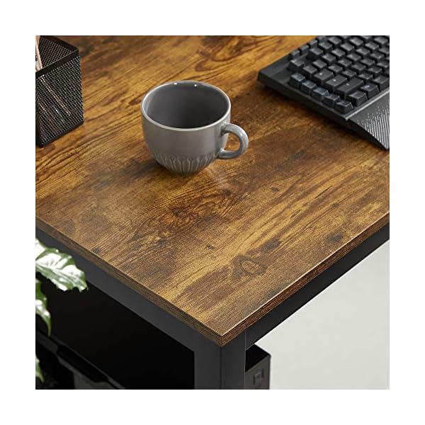 VASAGLE Large Computer Desk Sturdy Metal Frame Multifunctional Home Office Living Room Study Sturdy Modern - Image 4