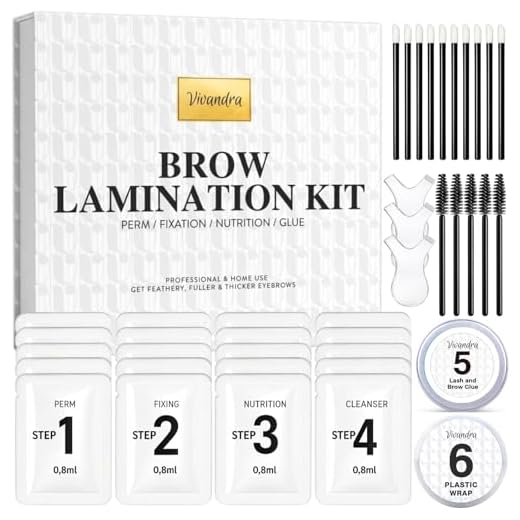 Augenbrauen Lifting Set, 5-Pack Brow Lifting Set für Zuhause (DIY), Professioneller Salon-Effekt für Vollere, Dichtere 3D-Augenbrauen, Einfach in der Anwendung & Langanhaltendes Ergebnis