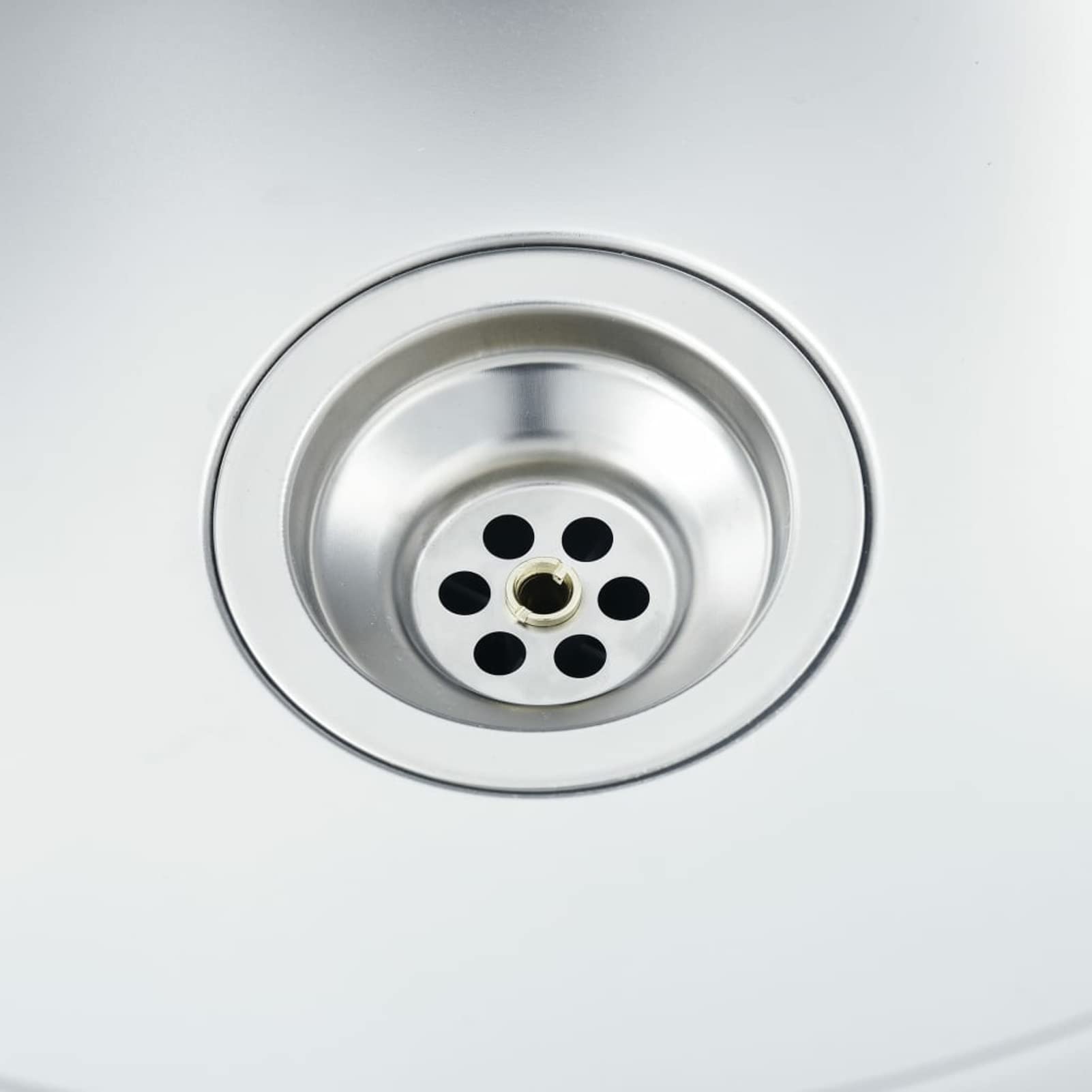 ShGaxin Fregadero de Doble Seno con colador y sifón, Mueble Pila Lavadero, Pila Fregadero Cocina, Fregadero sobre Encimera, Fregadero Baño Encimera, Picas De Cocina, de Acero Inoxidable