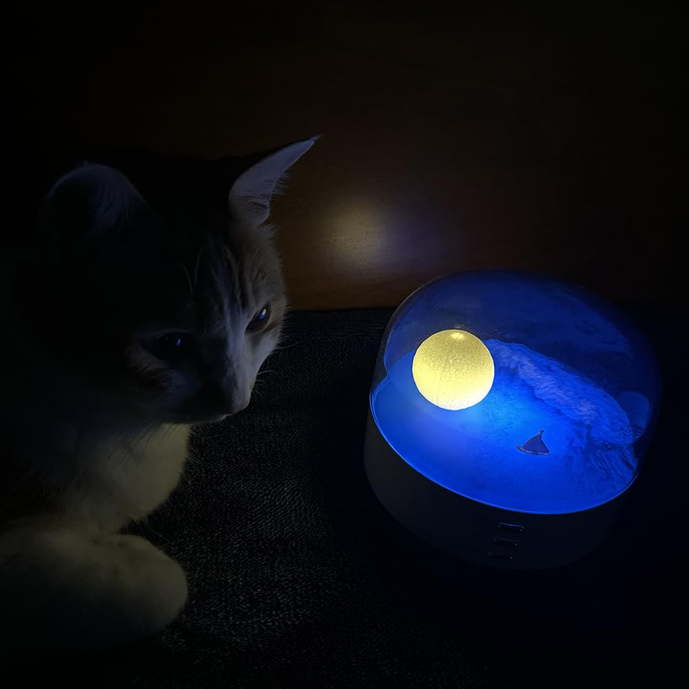Amazon.co.jp : ANJOGIFT エレガント 月 海 雪山 LED ナイトライト