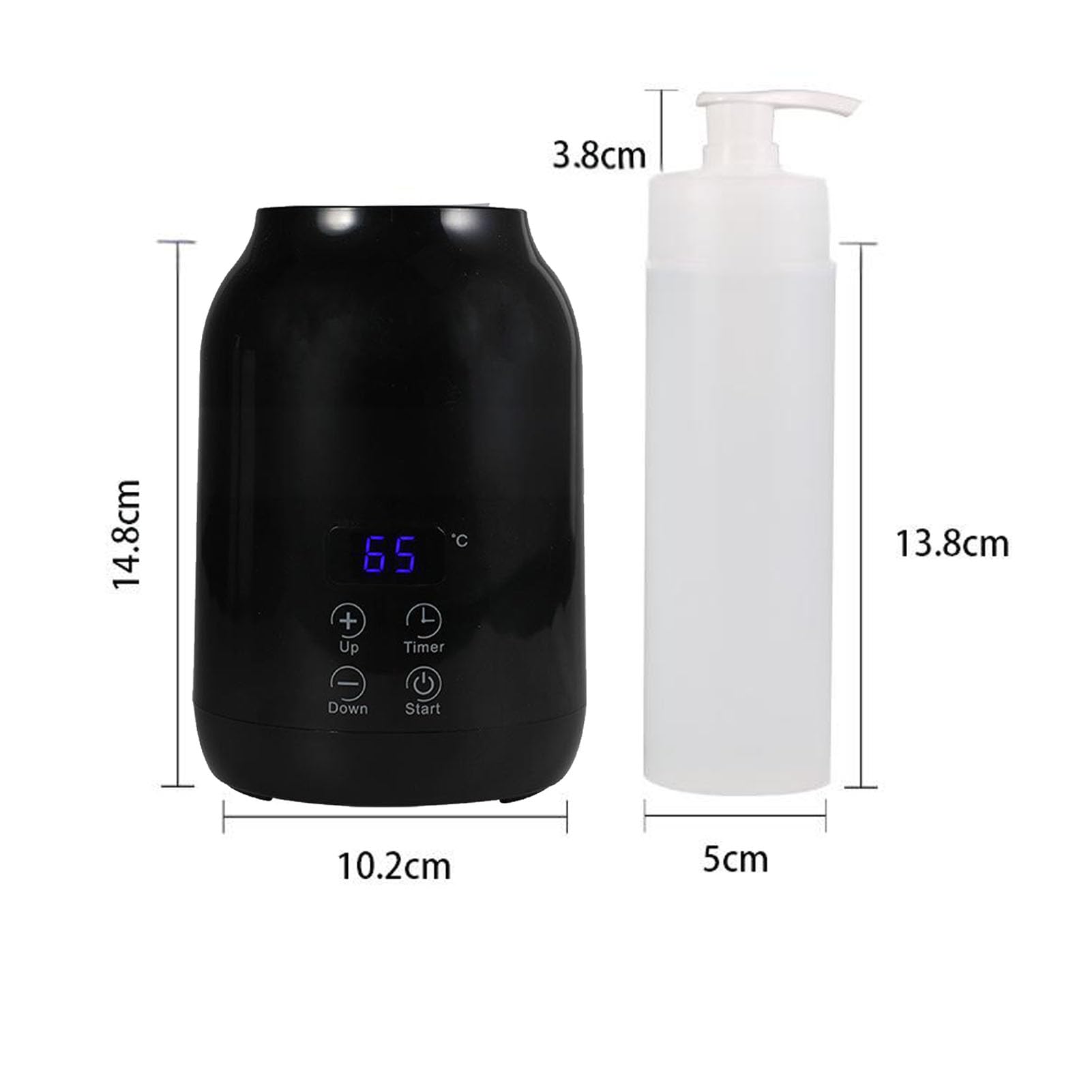 Massage Ölwärmer, einstellbare Temperatur Körperlotionwärmer, Ölheizung Touchscreen mit multifunktionalem Timer -Design für ätherische Spa -Massage -Öle