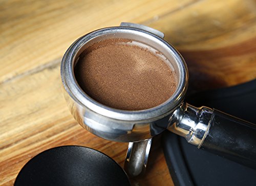 Nuevo 3 trébol de la hoja base Palm tampers café nivelador de macarons Tamper Proof para Espresso café motivos – 58 mm negro - Imagen 8