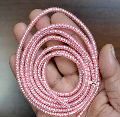 Image of J'TTON Spiral Metallic Color (2 Pcs) 1.4 Meters Each-Full Size Cord Charger Protector Winder for iPhone & Android USB Charging, Earphones, Lightning Cable (Pink)
