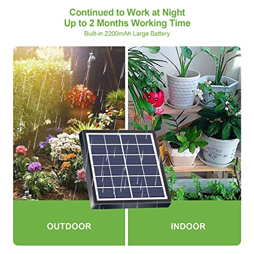 Lewisia 2W Solar Automatic Drip Irrigation Kit with Timer Auto Watering System Solar Powered Auto-Irrigation Set for Garden Beds Patio Lawn Plants Greenhouse Flower 50FT for 15 Plants - Thumbnail 5