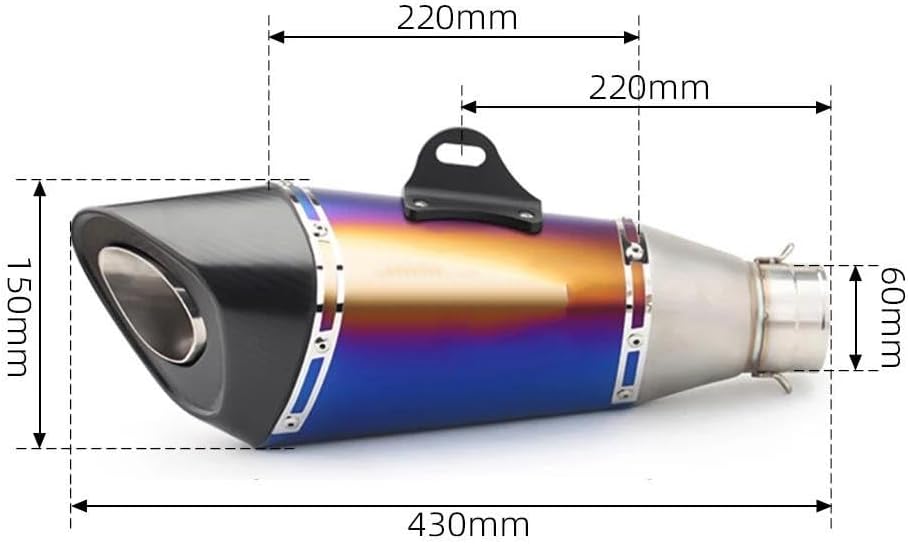 自動 51MM オートバイ排気マフラー 改造アクセサリー Z650 Z900 ER6N