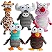 Nocciola 5-Pack Squeaky Dog Toys, Durable Stuffed Critter Zoo Dog Toys with Unique Squeak Sounds to Keep Dogs Busy, Puppy Toys for Small, Medium, and Large Dogs