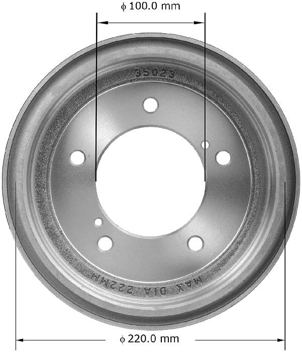 Image of Bendix Premium PDR0683 Rear Brake Drum for Chevrolet Tracker 1998, Geo Tracker 1997-1996, Suzuki Sidekick 1998-1996, X-90 1998-1996