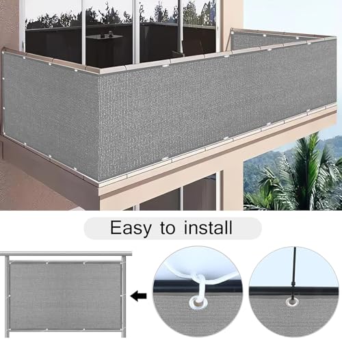 Toldo rectangular contra el viento y roturas para balcón de 2x5 m 7