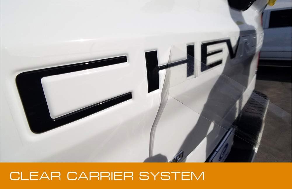EyeCatcher Tailgate Insert Letters Compatible with 2019-2022 Chev Slverado (Gloss Black)