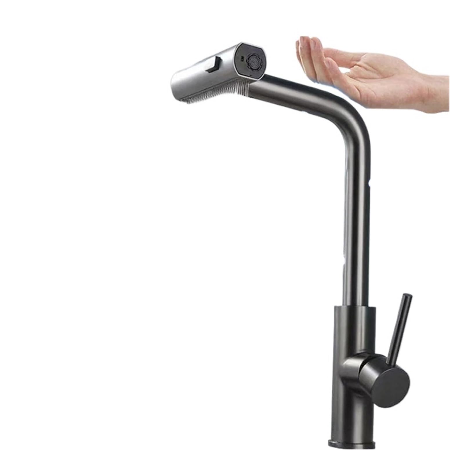Mitigeur à capteur tactile gris 3 modes de distribution d'eau