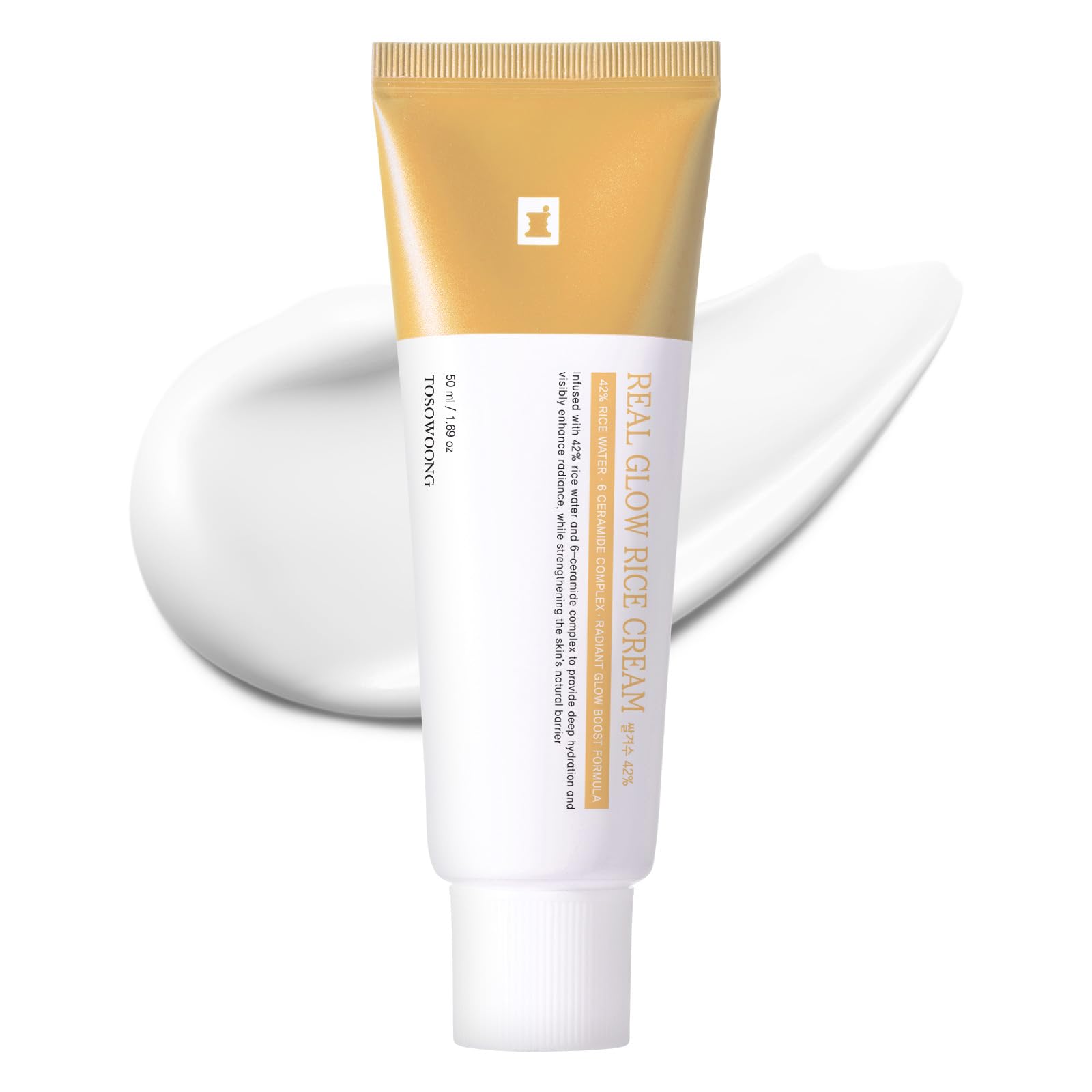 TOSOWOONG Crema Real Glow Arroz 42%, Hidratación, Barrera y Glass Skin