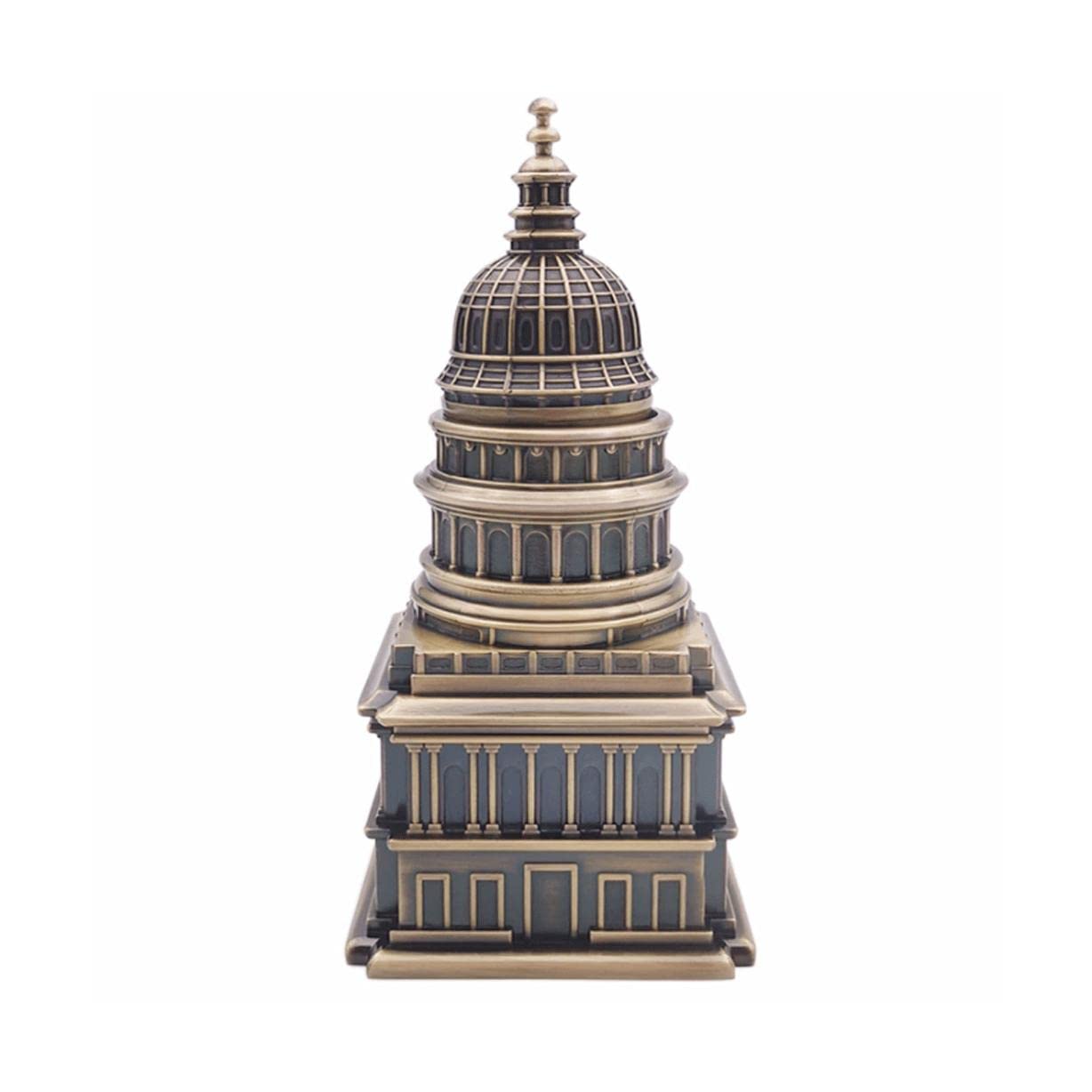 Wdwdw Style B Toothpicks Dispenser Toothpick Box Bronze Alloy Holder Automatic Push Type Pocket Holder Retro Container
