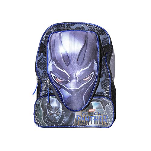 Black Panther Marvel 16 inch Backpack with Detachable Molded Lunch Box, School