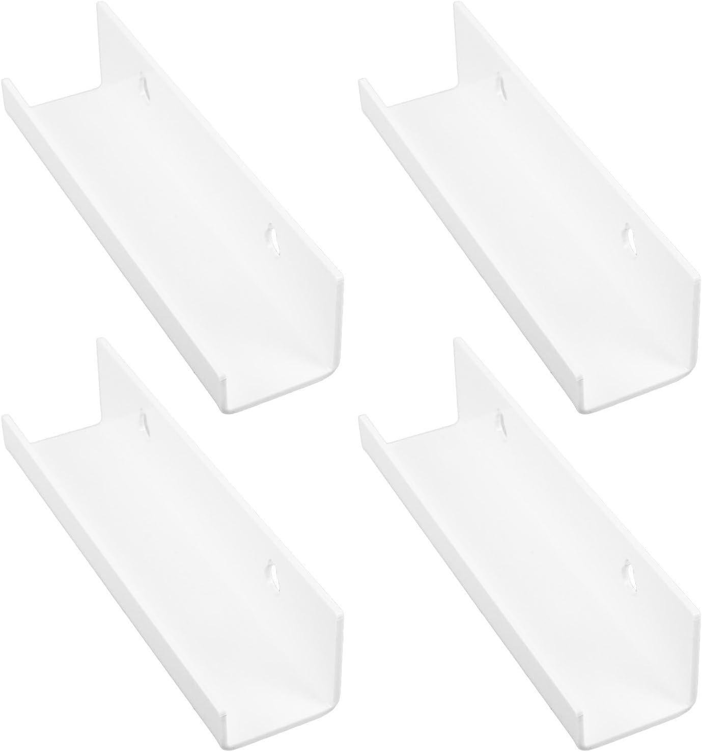 4pcs Acrylic Floating Shelves for Vinyl Records and Cds, Angled Wall Mount Display Stand Preventing Marks, Space Enhancing Organizer for Studio and Home Office