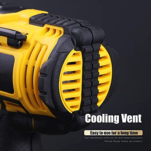 QHYXT Akku-Bohrschrauber, Elektroschrauber, 18 V Akku-Schrauber, Multifunktions-Schlagbohrmaschine, 2,0 Ah, Lithium-Ionen-Akkus, selbstspannendes Metallfutter, 13 mm, 2 Geschwindigkeiten, 23 + 1, – Bild 7