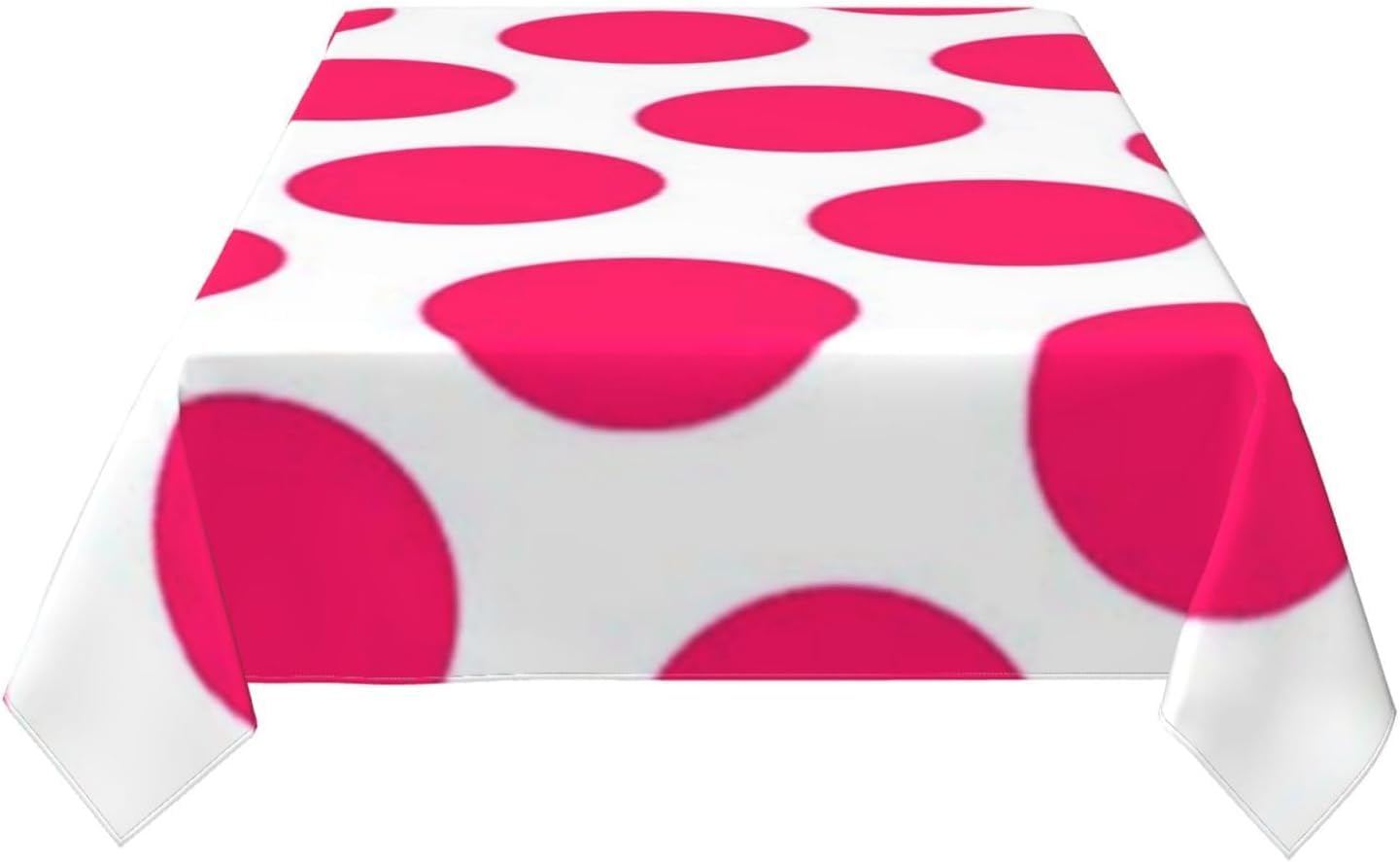 Tovaglia Antimacchia 300x140 cm Rettangolare Geometria Circolare Tovaglie Impermeabile 3 Metri Copritavolo Poliestere Protezione Tavolo Pois Rosso Rosa, per Feste (12-14 Posti) a-3718